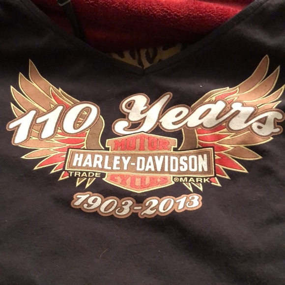 Harley Davidson size 1X black 110th anniversary camisole adjustable straps - Picture 2 of 11